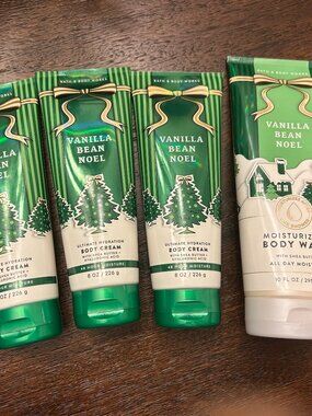 Bath & Body Works Vanilla Bean Noel 4-Piece Bundle NEW